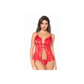 Babydoll Mapalé espiègle avec string à nouer 